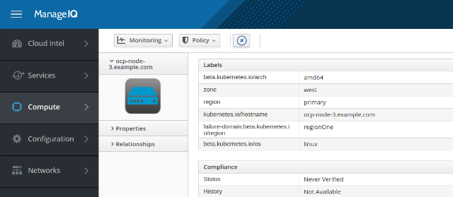 Container Labels View