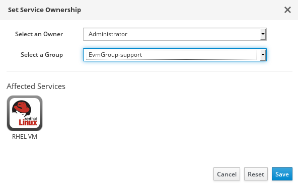 ssui set service ownership