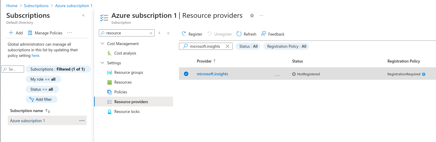 Microsoft Insights Resource Provider