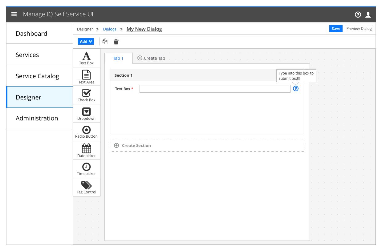 An element with help text